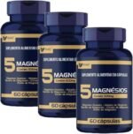 5 Magnesio Quelato Malato Taurato 60 Capsulas 3 Unidades