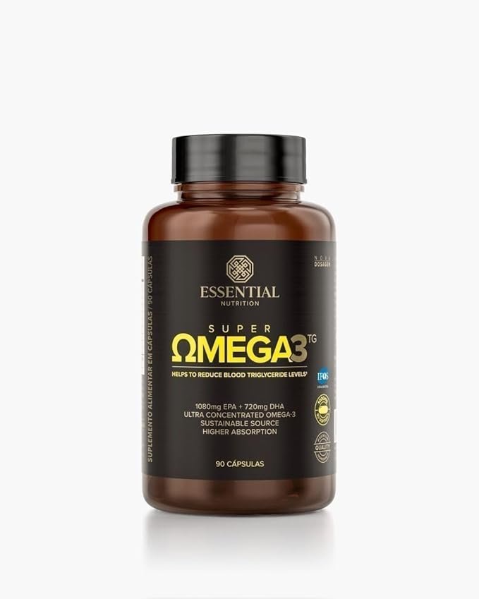 Essential-Nutrition-Super-Omega-3-TG-90-Capsulas.jpg Essential Nutrition- Super Omega-3 TG 90 Cápsulas - Imagem 1