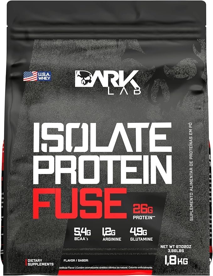 Isolate-Protein-Fuse-Dark-Lab-1.8Kg-Chocolate-Branco-com-Morango-Suporte-Muscular.jpg Isolate Protein Fuse Dark Lab, 1.8Kg, Chocolate Branco com Morango, Suporte Muscular - Imagem 1
