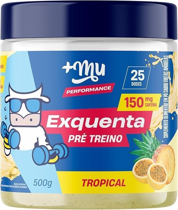 Pre-treino-Mu-Exquenta-Sabor-Tropical-Com-Cafeina-Palatinose-e-Taurina-500g.jpg Pré treino, +Mu, Exquenta, Sabor Tropical, Com Cafeína, Palatinose e Taurina - 500g - Imagem 1