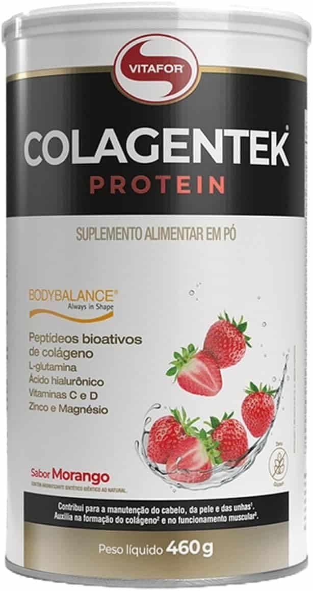 Vitafor-Colagentek-Protein-460g-Morango.jpg Vitafor - Colagentek Protein - 460g - Morango - Imagem 1